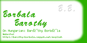 borbala barothy business card